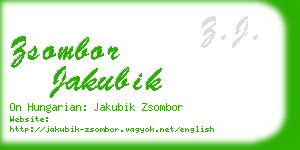 zsombor jakubik business card
